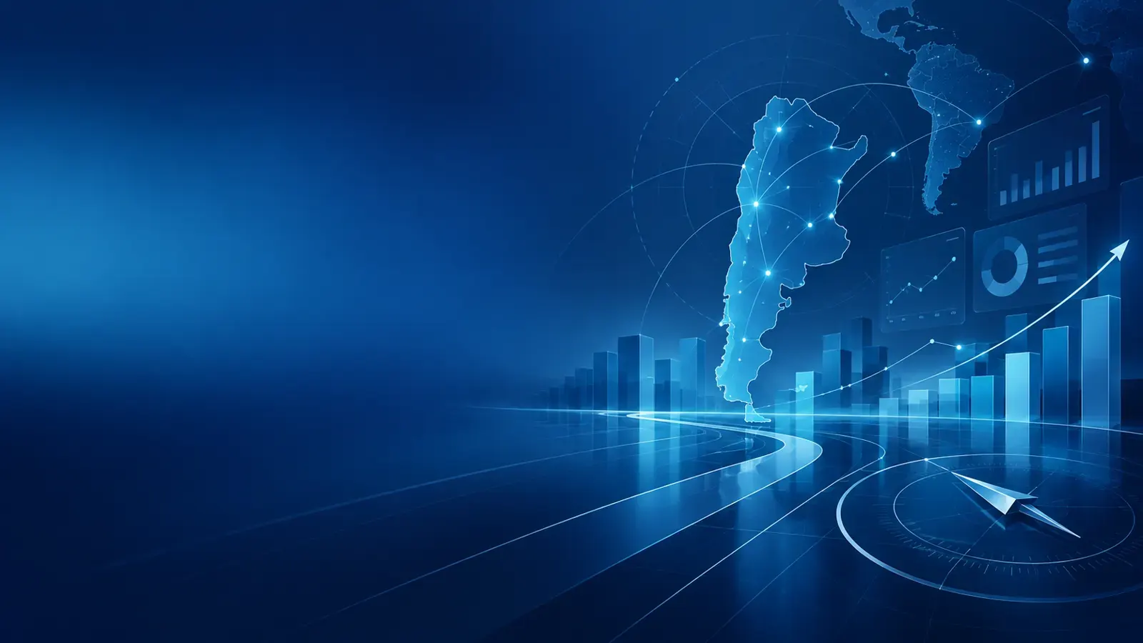 Camino empresarial que representa decisiones y dirección